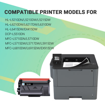 Aztech TN920 Toner Cartridge Compatible for Brother TN-920 HL-L5210DN L6210DW L6217DW L6310DW L6415DW EX415DW DCP-L5510DN MFC-L5710DN L5715DW L5717DW L5915DW Printers (Black 2-Pack)