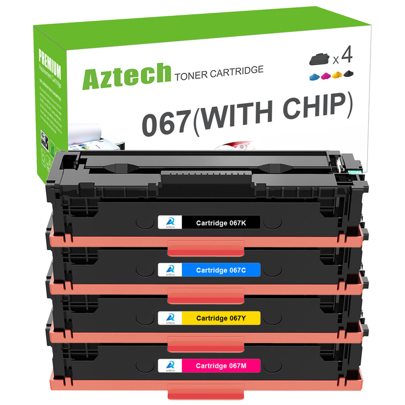 4-Pack 067 Toner Cartridge Set Compatible for Canon 067 067H Work for Canon imageClass MF656Cdw MF653Cdw MF651Cw MF654Cdw MF655Cdw LBP633Cdw LBP632Cdw LBP631Cw (Black, Cyan, Magenta, Yellow)