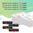 4-Pack 067 Toner Cartridge Set Compatible for Canon 067 067H Work for Canon imageClass MF656Cdw MF653Cdw MF651Cw MF654Cdw MF655Cdw LBP633Cdw LBP632Cdw LBP631Cw (Black, Cyan, Magenta, Yellow)