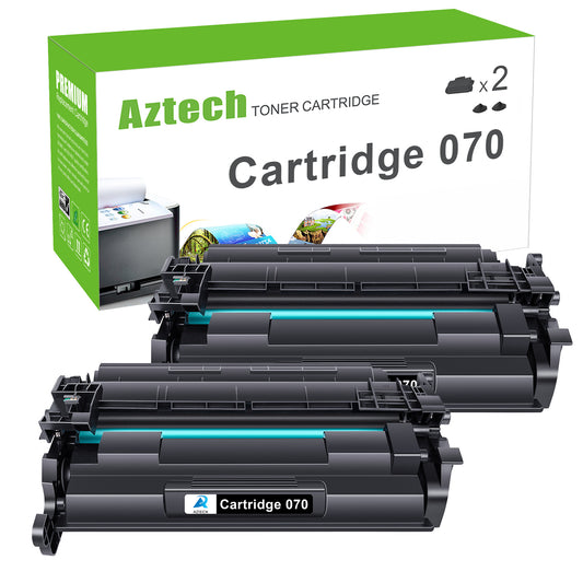 A Aztech Cartridge 070 Toner Replacement Compatible for Canon 070 CRG070 CRG-070 imageCLASS MF465dw MF462dw LBP247dw LBP246dw Printer (Black,2-Pack)