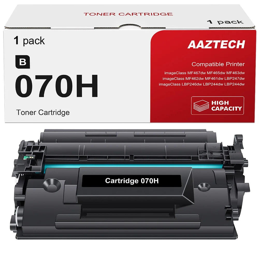 A Aztech Cartridge 070H Toner Replacement Compatible for Canon 070H CRG070H CRG-070H imageCLASS MF465dw MF462dw LBP247dw LBP246dw Printer (Black,1-Pack)
