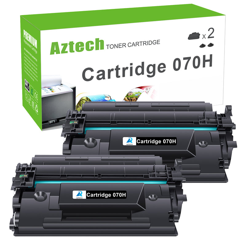 A Aztech Cartridge 070H Toner Replacement Compatible for Canon 070H CRG070H CRG-070H imageCLASS MF465dw MF462dw LBP247dw LBP246dw Printer (Black,2-Pack)