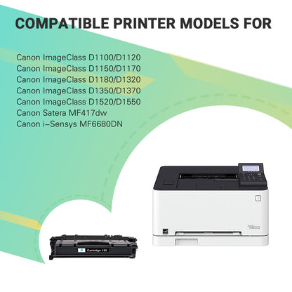 AAZTECH 2-Pack Compatible Toner Cartridge for Canon 120 CRG-120 CRG120 ImageClass D1120 D1150 D1550 D1320 D1350 D1170 D1180 D1370 D1520 D1100 Printer Ink (Black)