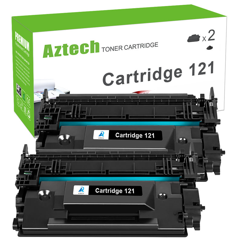 AAZTECH 2-Pack Compatible Toner Cartridge for Canon 121 CRG-121 Printer Ink (Black)