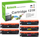 AAZTECH Compatible Toner Replacement for Canon 131 131H CRG-131 ImageClass MF8280Cw MF624Cw MF628Cw LBP7110Cw Printer Ink (Black, Cyan, Magenta, Yellow, 5-Pack)