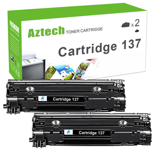 A AZTECH CRG 137 Toner Cartridge Compatible for Canon 137 CRG137 for Imageclass MF236n D570 MF249dw MF244dw MF247dw MF232w LBP151dw MF227dw MF229dw MF216n MF212w Printer (Black,2-Pack)