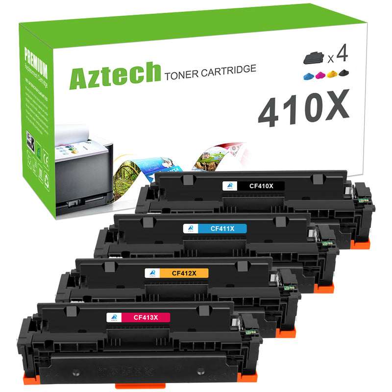410X toner Cartridge 4-Pack Compatible for HP 410X 410A CF410X CF410A HP Laserjet MFP M477fdw M477fnw M477fdn Pro M452dn M452dw M452nw M477 M452 Printer Ink