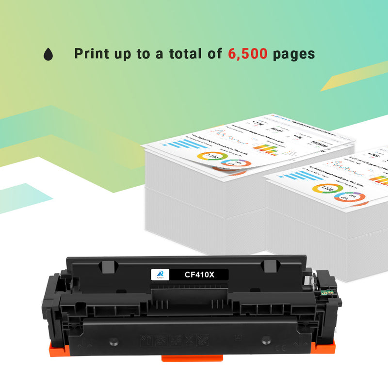 410X toner Cartridge 4-Pack Compatible for HP 410X 410A CF410X CF410A HP Laserjet MFP M477fdw M477fnw M477fdn Pro M452dn M452dw M452nw M477 M452 Printer Ink
