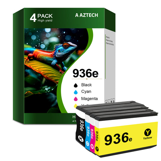 936E 936 Ink Cartridges Compatible for HP 936 E 936 936XL OfficeJet Pro 9125e 9135e 9110b 9130b Wide Format 9730e 9730 OfficeJet 9122e 9128e Printer | 936XL Eligible for Instant Ink, Pack of 4