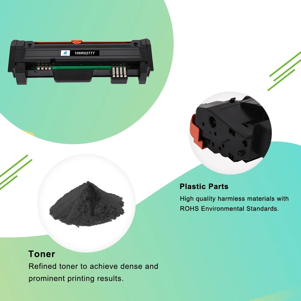 4-Pack 106R02777 Toner Cartridge Compatible for Xerox 106R02777 WorkCentre 3215 3215NI 3225 3225DNI Phaser 3260 3260DI 3260DNI 3052 Printer Ink Black