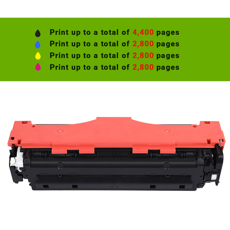 305X 305A Compatible Toner Cartridge for HP 305A 305X CE410X CE410A Laserjet Pro 400 M451dn M451nw M475dn M476nw M476dw M476dn M451dw M375nw Printer Ink (Black Cyan Magenta Yellow, 4-Pack)