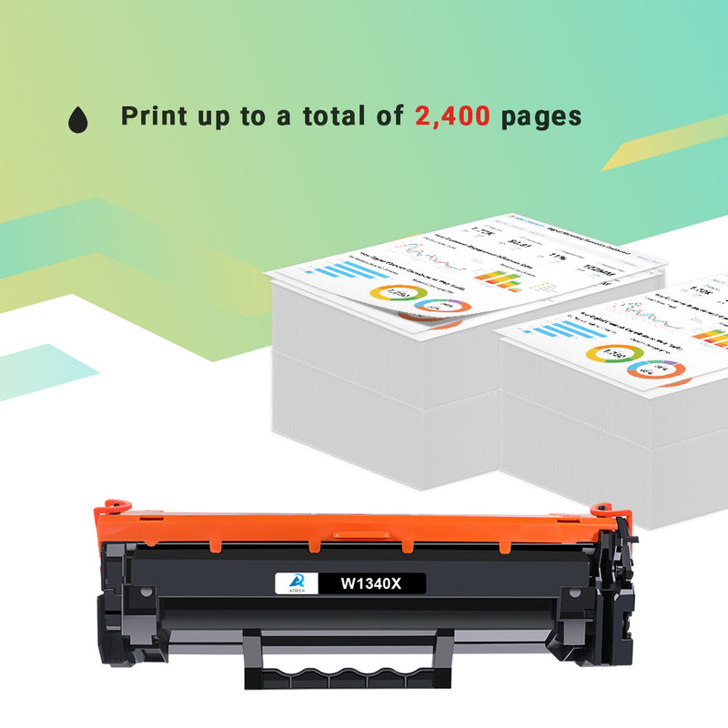 A Aztech WITH CHIP 134X H1340X Toner Compatible for HP 134X 134A W1340A H1340X Toner Cartridge for HP LaserJet M209dw MFP M234dw M234sdn M234sdw Printer Ink (Black, 2-Pack)