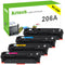 replacement hp 206a toner cartridge 4 pack