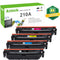 Chip-Ready Remanufactured HP 210A Toner Cartridge Set Compatible for HP Color LaserJet Pro MFP 4301fdw 4301fdn 4201dw 4201dn Series Printer W2100A W2100X Ink 4-Pack