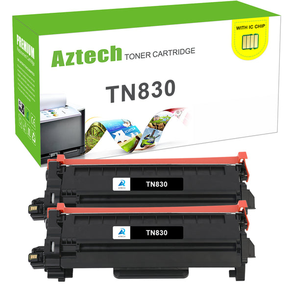 TN830 TN830XL 2-Pack Toner Cartridge Compatible for Brother TN830 TN-830 TN830XL HL-L2460DW HL-L2405W DCP-L2640DW MFC-L2820DW HL-L2400D L2405W L2480DW MFC-L2820DWXL Printer Ink Black