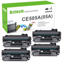 HP 05A CE505A Standard Yield Black Compatible Toner Cartridges 4 Pack