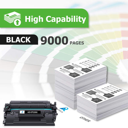 Aztech 26X CF226X Toner Cartridge 2 Pack High Yield Compatible Replacement for HP 26X CF226X 26A CF226A Pro M402dn M402n M402dw Pro MFP M426fdw M426fdn M426dw CF226XC Printer Ink (Black 2-Pack)