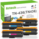 Brother TN436BK TN436C TN436M TN436Y Toner Cartridge Replacement 4 Pack