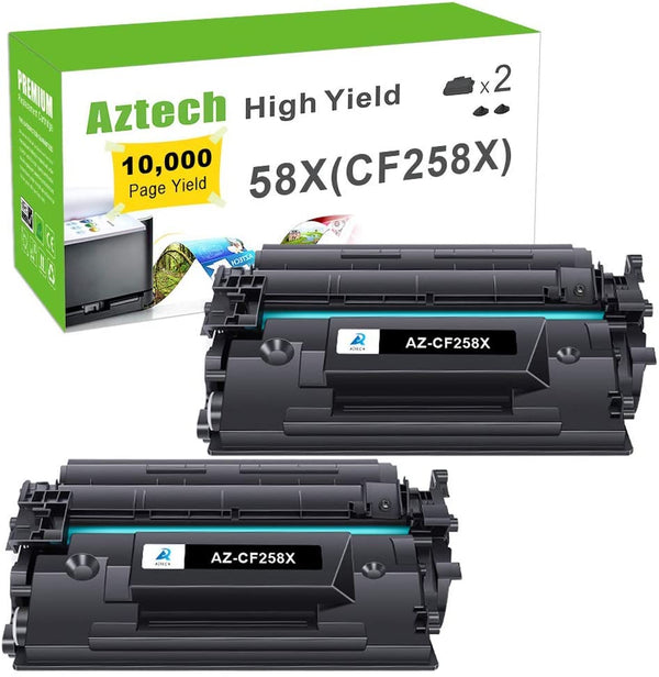 HP 58X CF258X Toner Cartridge Black High Yield Replacement 2 Pack